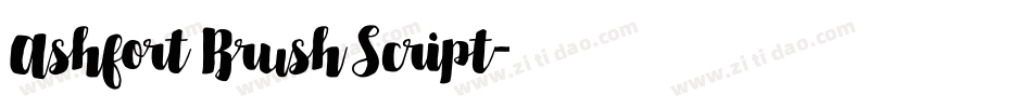 Ashfort Brush Script字体转换
